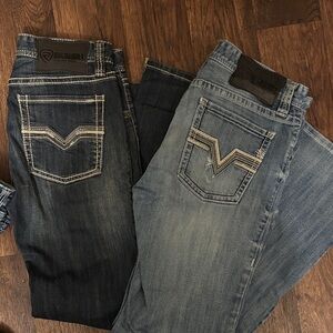 Men's Jeans - Dark and Light Blue